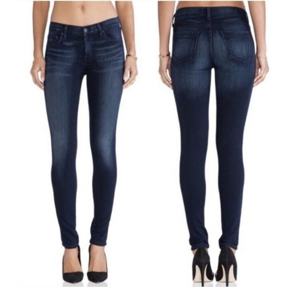 NWT Revolve Agolde Collette Skinny Jeans Dark Blue Size 26 Stretch Denim